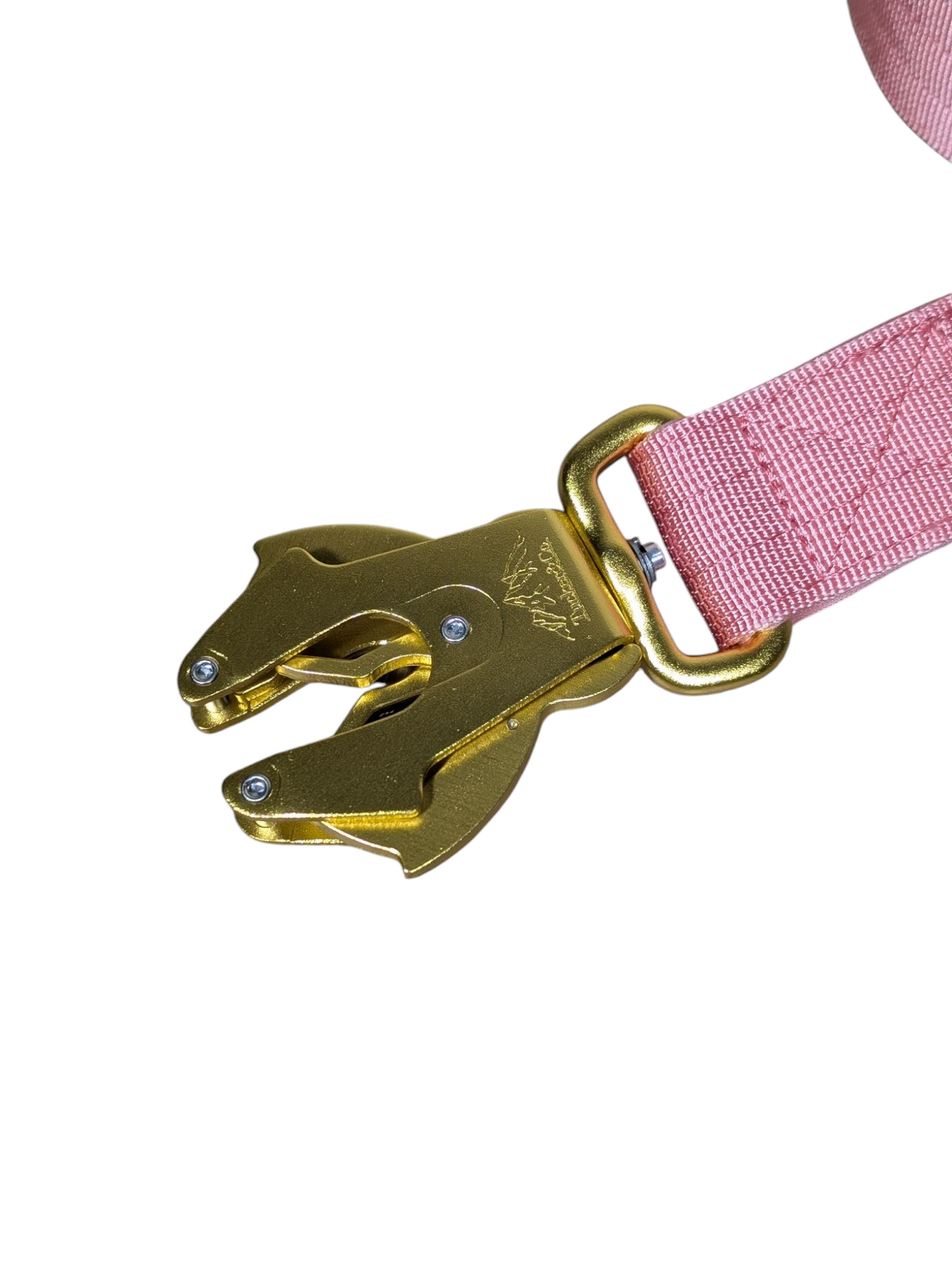 Tucker&Co London 1.5m Double Handled Tactical Frog Clip Lead in Soft Pink.
